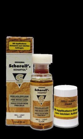 Scherell s SCHAFTOL hell, 50 ml Flasche mit Applikationsschwamm D/EN/FR